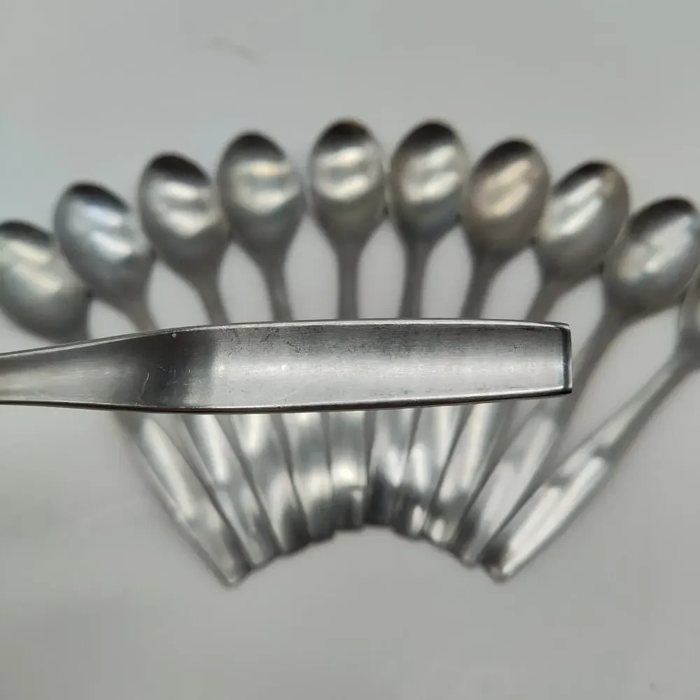 11X Tbsp Gourmet Settings LOFT Stainless Flatware Oval Soup Table Spoons